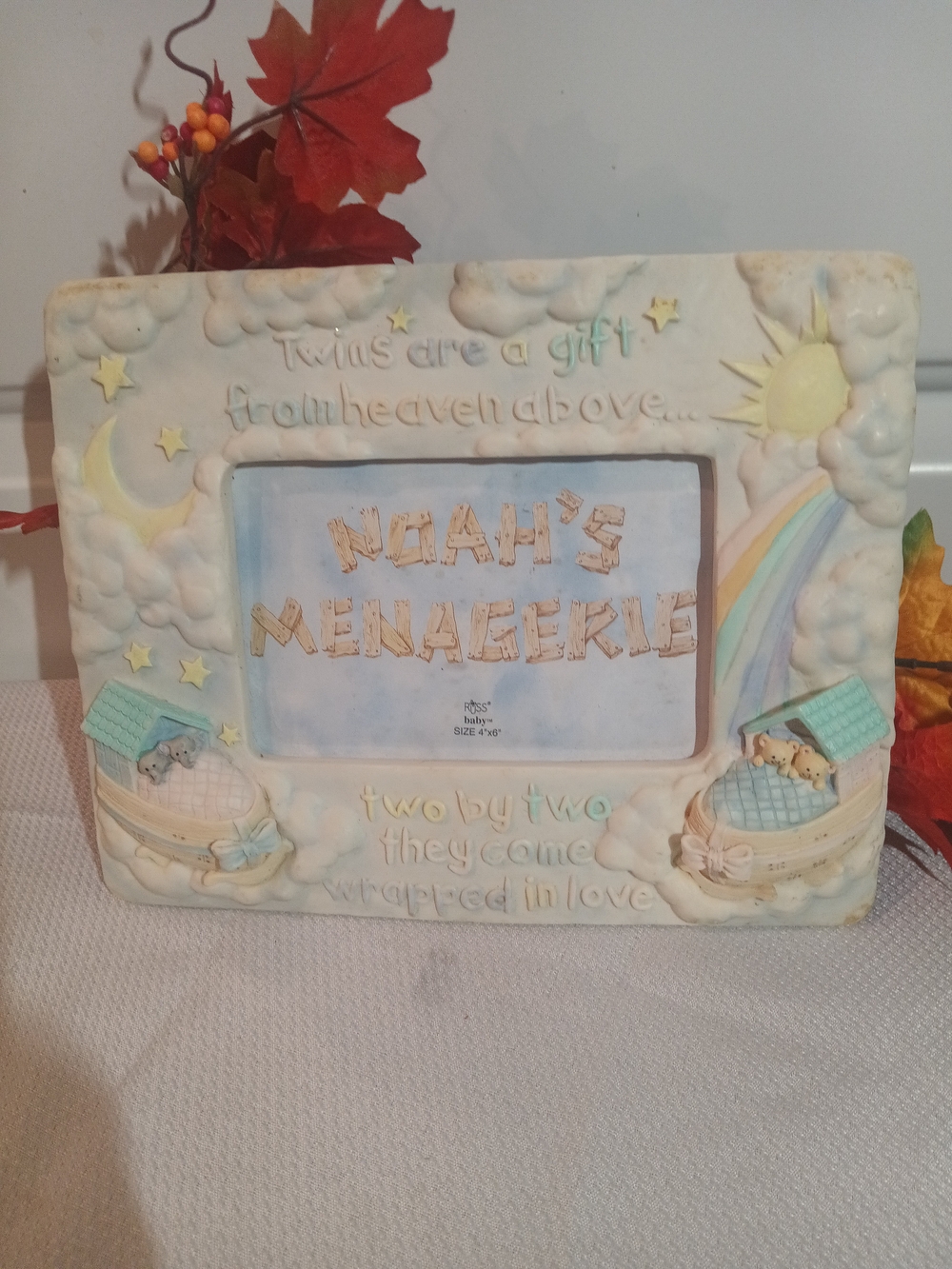 Russ Noah's Ark Twins Photo Frame For 4x6 Picture